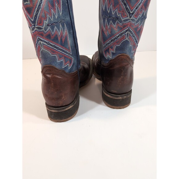 Nocona Women's Hero Nadia Blue Square Toe Western Cowboy Boots Size 8.5 B - Picture 10 of 13